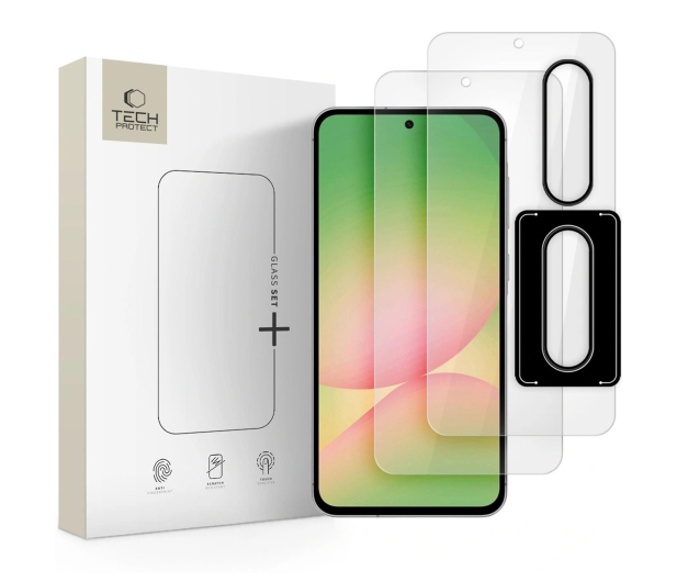 TECH-PROTECT Glass Set+ do Samsung Galaxy A36 / Galaxy A56 Clear - 1325506 - zdjęcie
